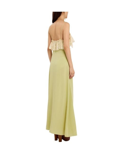 Chloé Yellow Wave Lace Dress