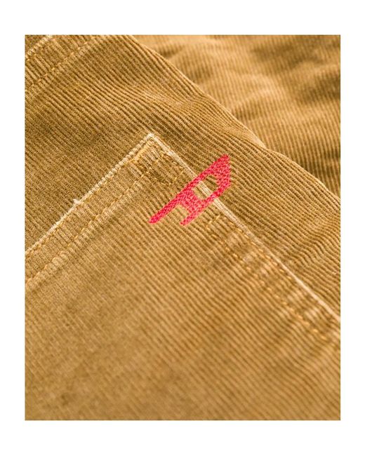 DIESEL Green High-Rise Corduroy Pants for men