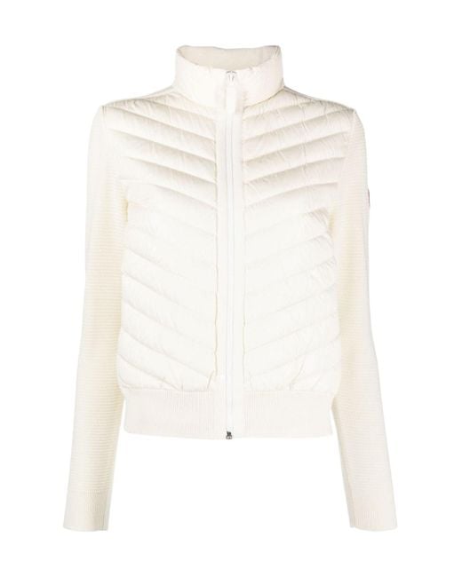 Canada Goose White Logo Patch Zip-Up Padded Jacket