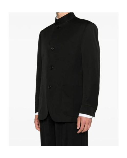 Lardini Black Long-Sleeve Blazer for men