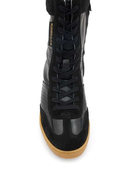 AllSaints Black Leather Sneakers
