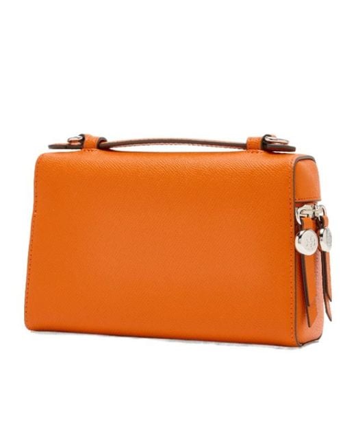 Tory Burch Orange Romy Slim Top Handle Bag