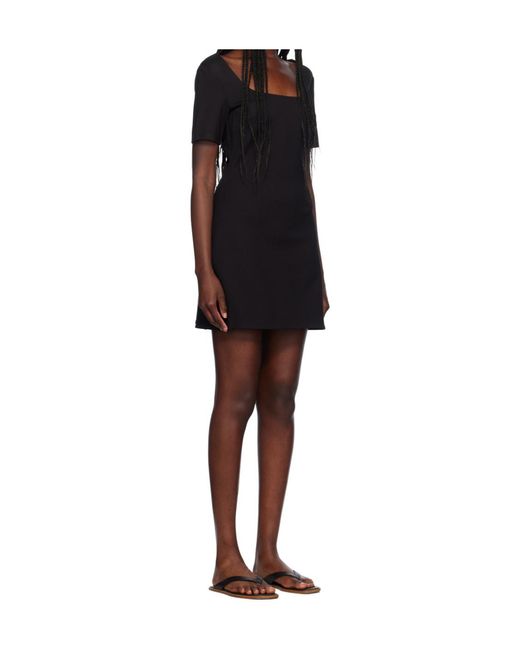 Staud Black Stern Backless Dress
