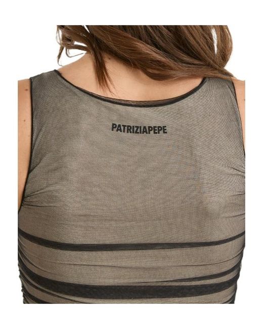 Patrizia Pepe Natural Tulle Fitted Mini Dress