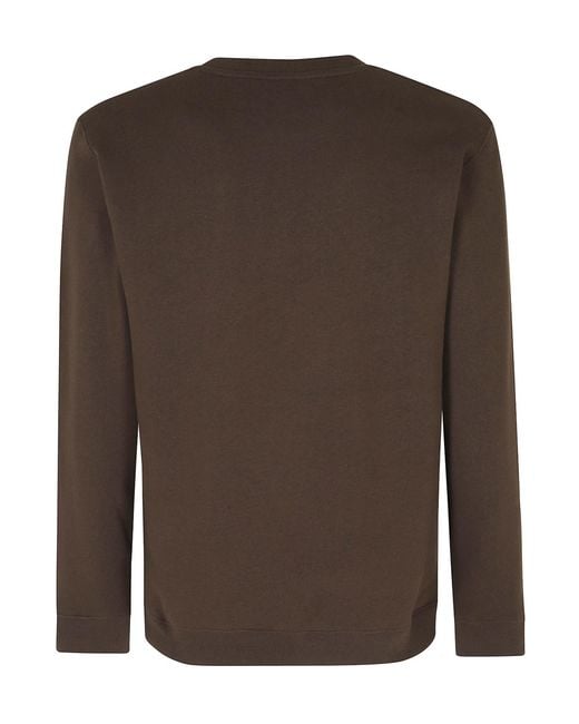 Dondup Brown Long-Sleeve Crew-Neck Sweatshirt for men