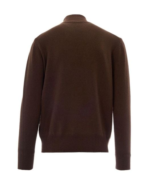 Paolo Pecora Brown Turtleneck Jumper for men