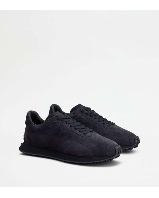 Tod's Blue T Vintage Suede Sneakers for men