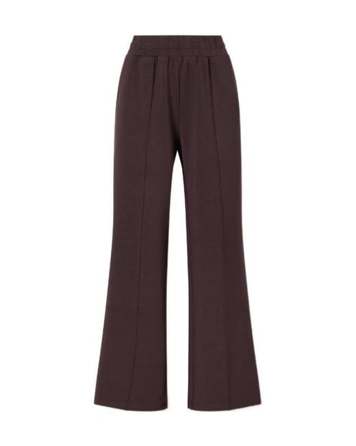 Varley Purple Loose-Fitting Double-Knit Trousers