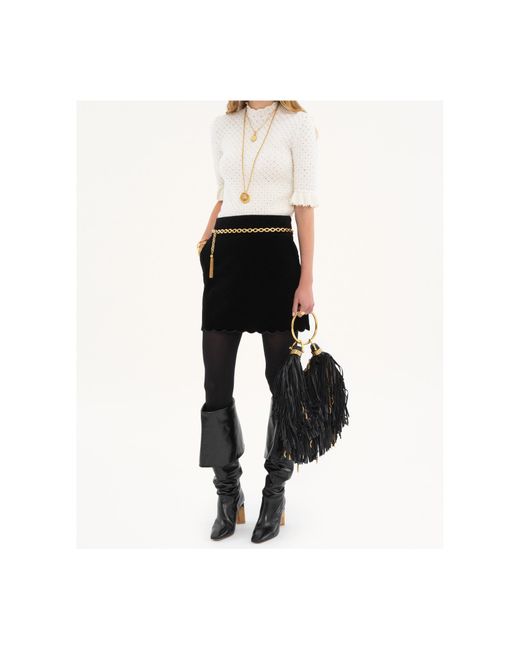 Chloé White Short-Sleeved Sweater