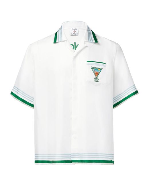 Casablanca White Short Sleeve Shirt for men