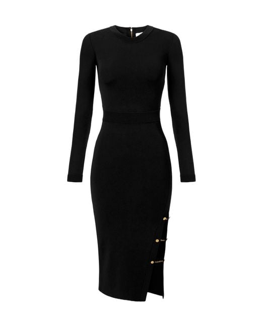 Elisabetta Franchi Black Embellished Knit Dress