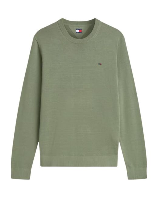 Tommy Hilfiger Green Long-Sleeve Knitted Pullover for men
