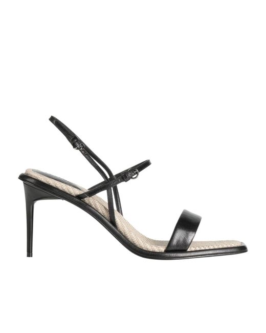 Max Mara Metallic Leather Sandals