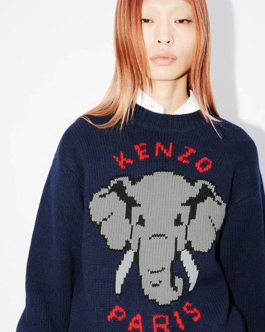 KENZO Blue Elephant' Wool Jumper