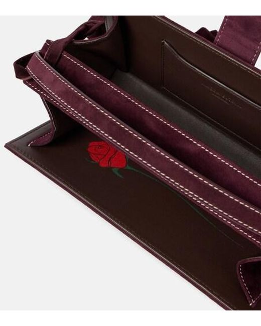 Magda Butrym Purple Apolonia Small Suede Clutch