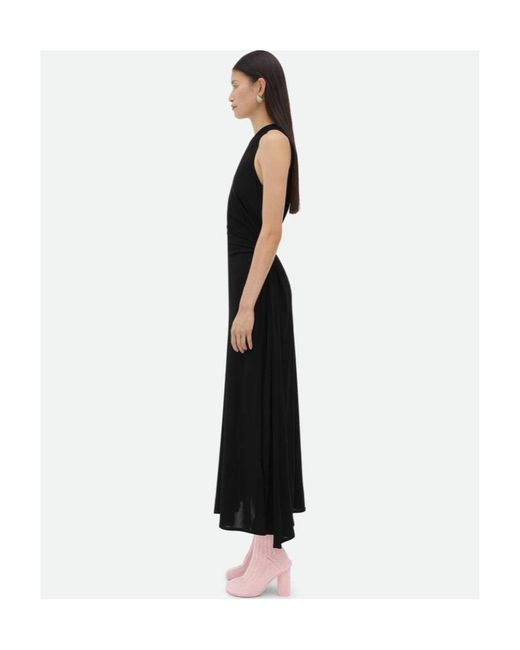 Bottega Veneta Black Knot Ring Sleeveless Dress