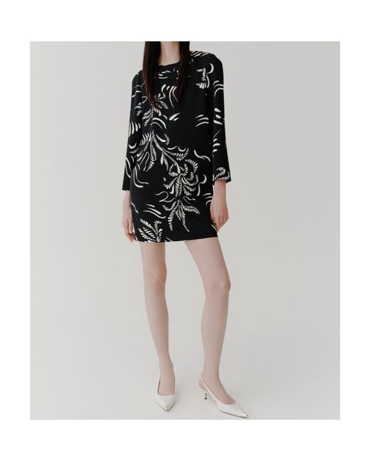 Marella Black Lined Recycled Satin Dress