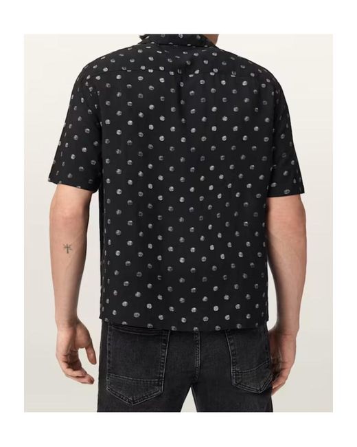 AllSaints Black Upton Buttoned Shirt for men