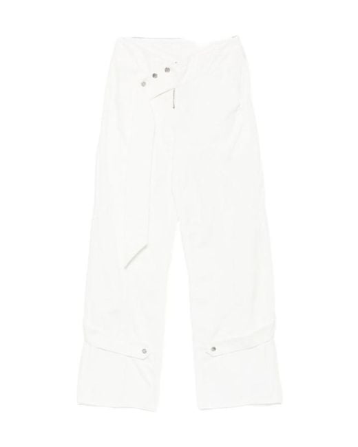 Blumarine White Wide Leg Pants