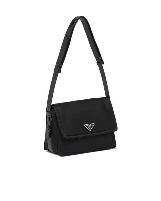 Prada Black Traveller Small Padded Re-Nylon Shoulder Bag