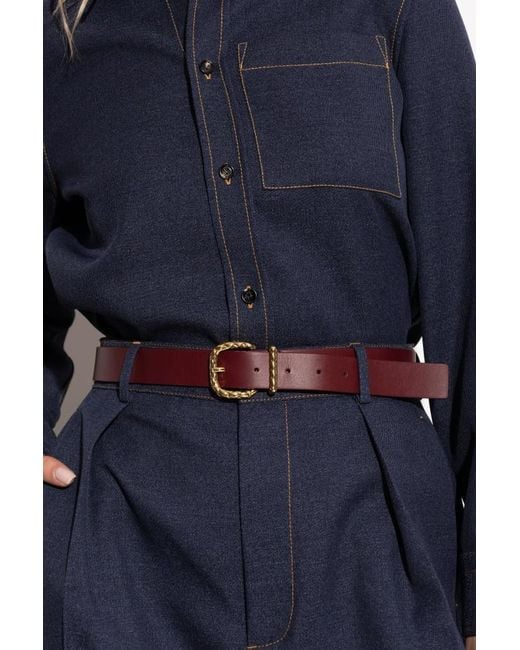 Bottega Veneta Brown Coaxial Buckled Belt
