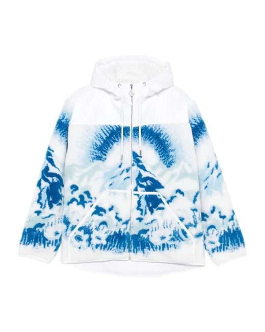 Casablanca Blue Ski Scenery Hooded Jacket for men
