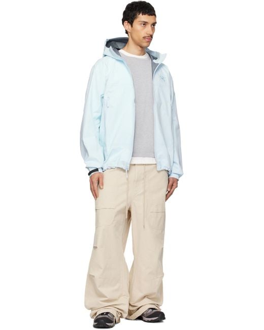 Arc'teryx Blue Logo-Embroidered Hooded Jacket for men