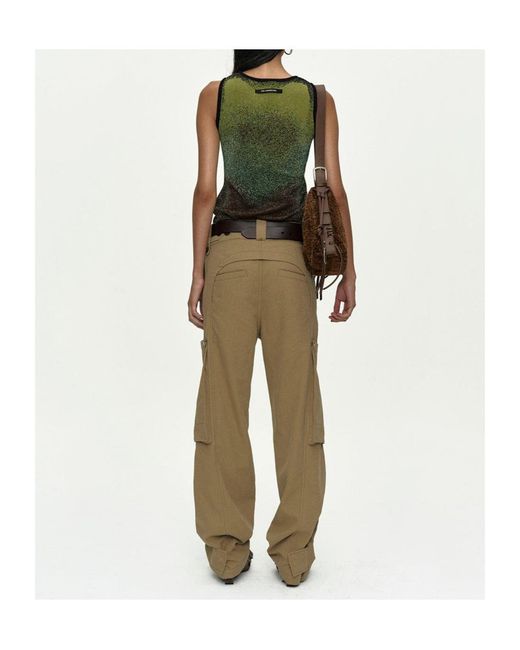 ANDERSSON BELL Green Patchwork Cargo Pants
