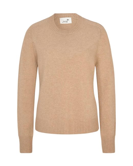 Juvia Natural Ribbed Crew Neck Sweater