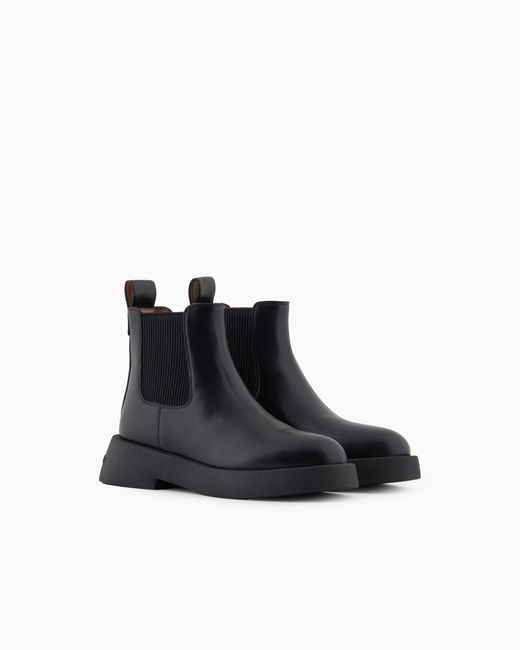 ARMANI EXCHANGE Black Chelsea Boots