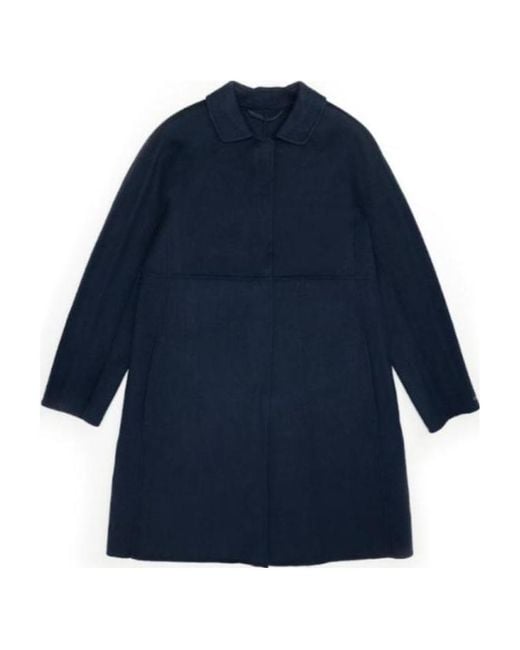 Max Mara Blue Lapel Coat