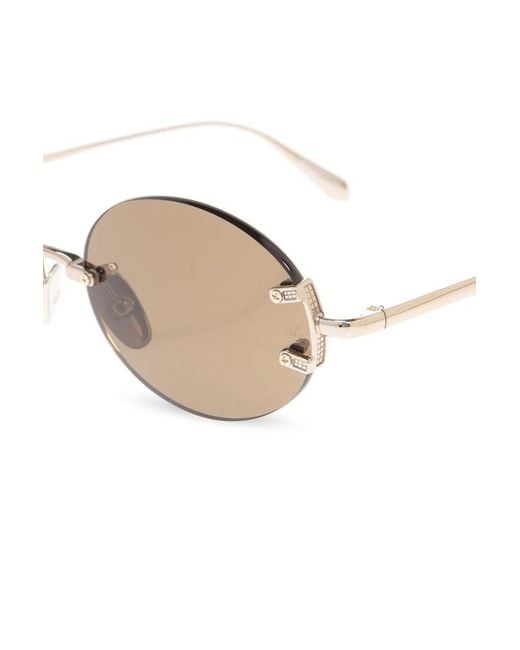 Linda Farrow White Round-Frame Sunglasses