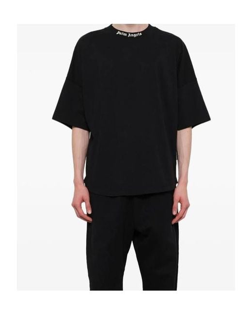 Palm Angels Black Crew-Neck T-Shirt for men