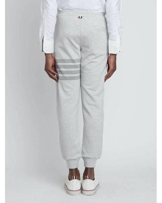 Thom Browne Black Bar Striped Drawstring Pants for men