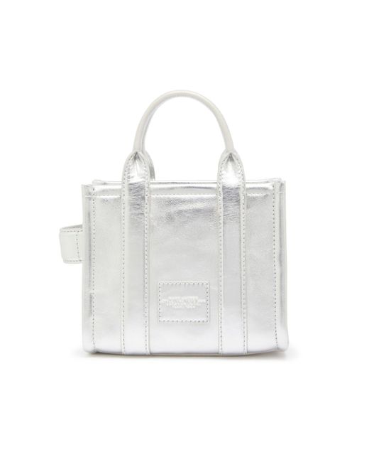 Marc Jacobs Gray Metallic Tote Crossbody Bag