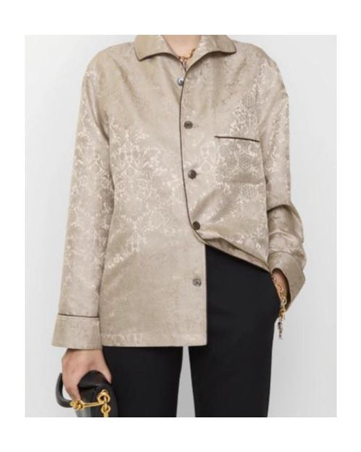 Burberry Natural Sunflower-Jacquard Pyjama Shirt