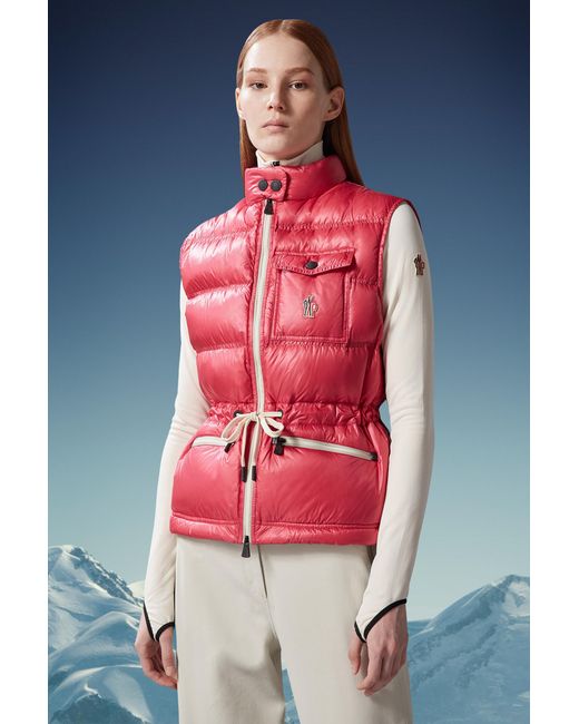 Moncler Red Arolles Down Gilet