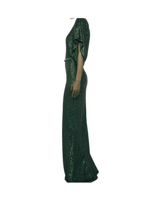 Norma Kamali Green Reverse Obie Sequin Maxi Dress