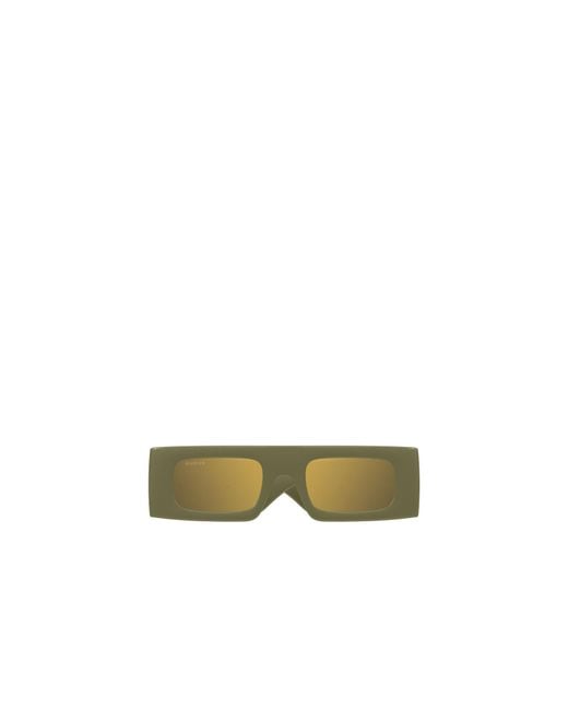 Gucci Yellow Eyewear Rectangular Frame Sunglasses