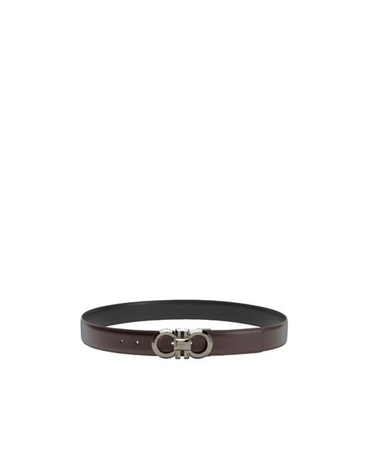 Ferragamo White Ferragamo Reversible Buckle Belt for men