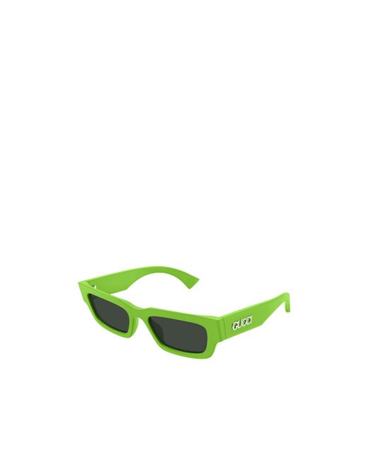 Gucci Green Eyewear Rectangular Frame Sunglasses for men