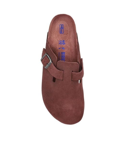 Birkenstock Brown Boston Buckle-Fastening Mules for men
