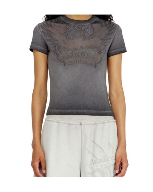 DIESEL Gray Dévoré Phoenix Slim Fit T-Shirt