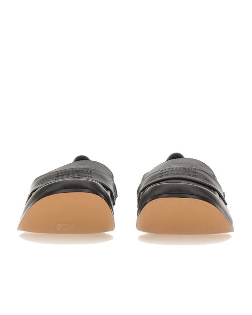 MM6 by Maison Margiela Gray Swing-Toe Slip On Loafers for men