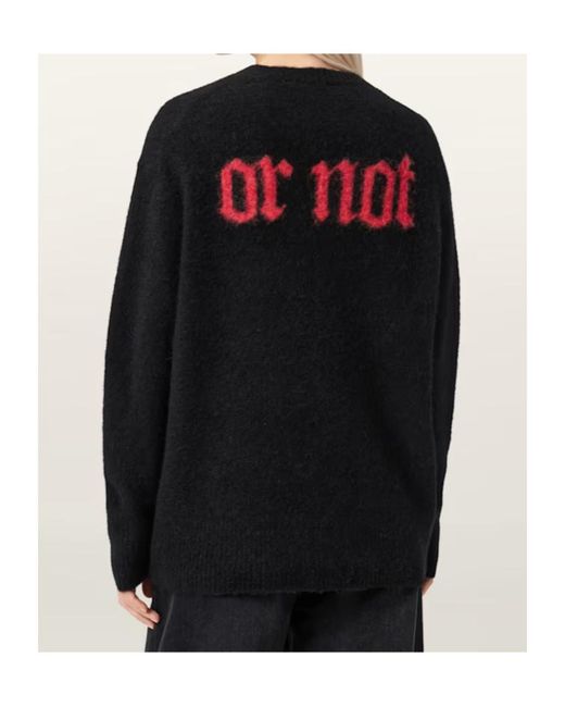 AllSaints Black Lucky Intarsia Sweater