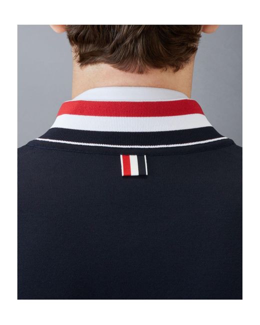 Thom Browne Blue Rwb-Stripe Bomber Jacket for men