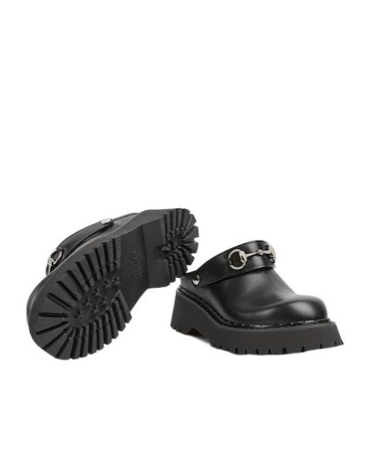 Gucci Black Horsebit Mules
