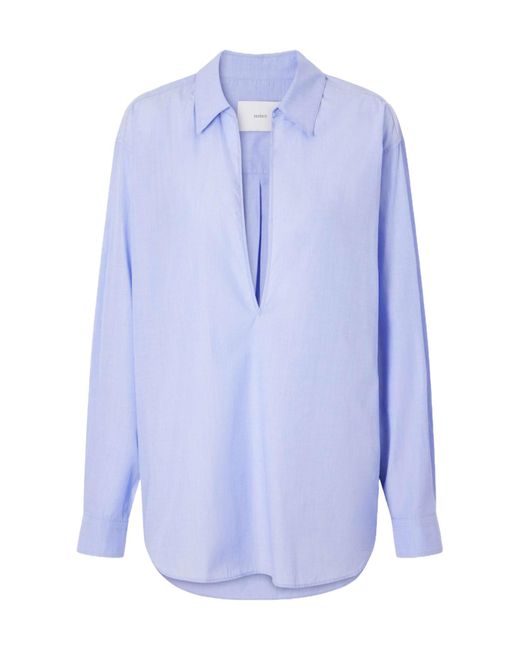 Ssstein Blue Skipper Cotton Shirt