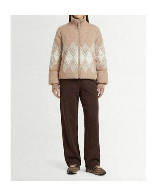 Varley Brown Belinda Knitted Cotton Jacket