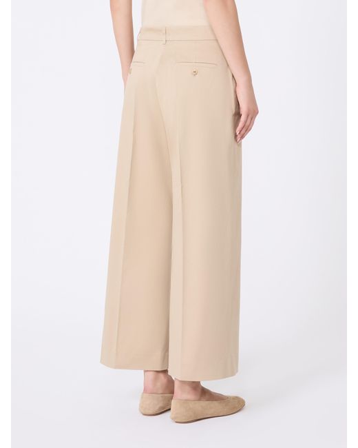 Weekend by Maxmara Natural Cotton Satin Cropped Trousers